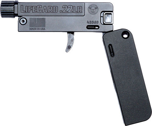 Trailblazer Firearms LC1-P-T Lifecard Pistol - Black | .22 LR | 2.5" Threaded Barrel | Single Shot | Poly Handle - LC1-P-T - 850006047239