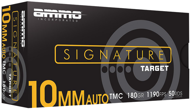 Ammo Inc 10180TMCA50 Signature  10mm Auto 180gr Total Metal Case 50 Rounds