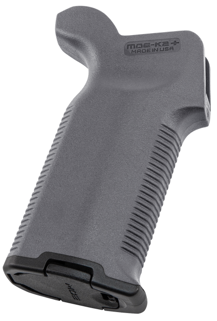 Magpul MAG532-GRY MOE-K2+ Grip Gray Polymer for AR-15, AR-10, M4, M16, M110, SR25