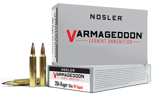 Nosler Varmageddon 204 Ruger Flat Base Tipped 32 Grain 20 Rounds