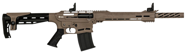 Citadel Boss-25 12GA, 18.75in. Barrel, 5rd, Adj. Comb. Black grip and stock. - FDE (CBOSS2512FDE)