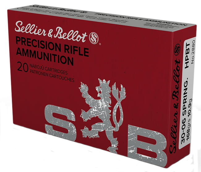 Sellier & Bellot SB3006D Rifle  30-06Springfield 168gr Hollow Point Boat Tail 20 Rounds