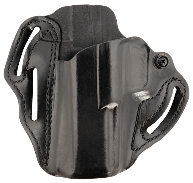 DeSantis Gunhide 002BB0XZ0 Speed Scabbard  OWB Black Leather Belt Slide Fits 4.50" Barrel