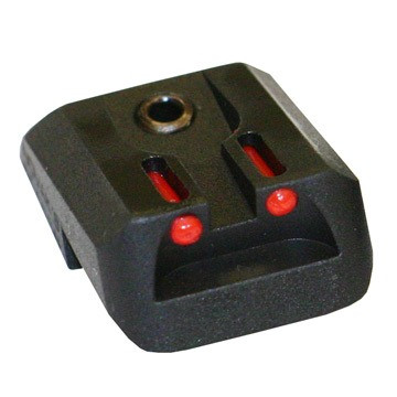 FIBER OPTIC LO-MOUNT REAR SIGHT, RED, FITS COLT 1911
