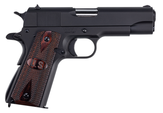 Auto Ordnance 1911 A1 Commander .45 ACP 4.25" 9-Round Matte Black Carbon Steel Wood Grips