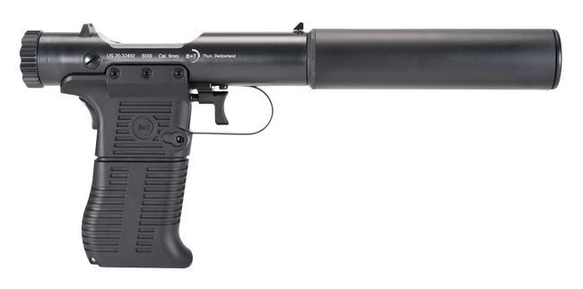 B&T STATION SIX 45ACP, 3.5in. Barrel, 9rd, Integrally Suppressed Barrel - Black (410110)