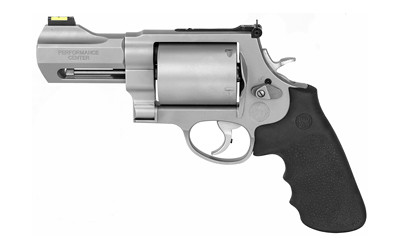 Smith & Wesson 11623 Model 500 Performance Center  500 S&W Mag Stainless Steel 3.50" Barrel, 5rd Unfluted Cylinder & X Frame, Trigger Overtravel Stop, HiViz Fiber Optic Front Sight - 11623 - 022188870008