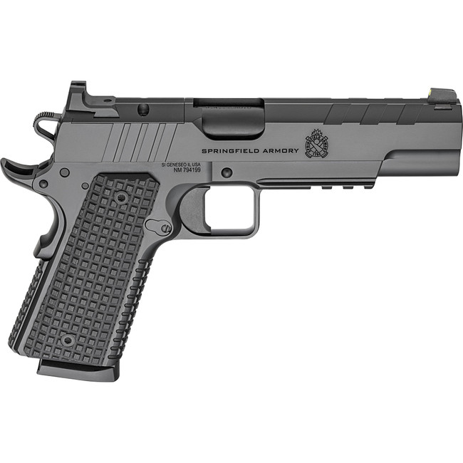 Springfield Armory PX9230LAOS 1911 Emissary 45 ACP 8+1 5" Stainless Steel Barrel Optic Ready Black Carbon Steel Slide VZ Grips Thin-Line G10 Grip - PX9230LAOS - 706397964603