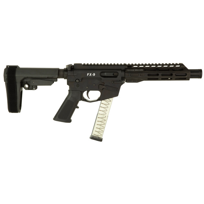 Freedom Ordnance FX-9P8S FX-9  9mm Luger 8" 31+1 Black Anodized Black Polymer SBA3 Pistol Brace - FX9P8S - 856169007080