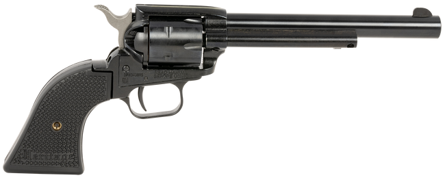Heritage Mfg RR22B6PGHOL Rough Rider  22 LR 6 Shot, 6.50" Black Oxide Steel Barrel, Black Oxide Zinc Alloy Frame, Black Oxide Cylinder, Black Polymer Grip, Exposed Hammer