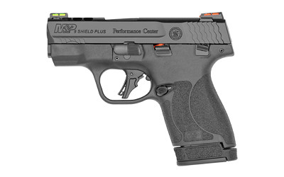 Smith & Wesson 13254 M&P Performance Center Shield Plus 9mm Luger 3.10" Ported Barrel 10+1 Or 13+1, Black Polymer Frame, Ported Armornite Slide, Fiber Optics Sights, Manual Safety - 13254 - 022188886528