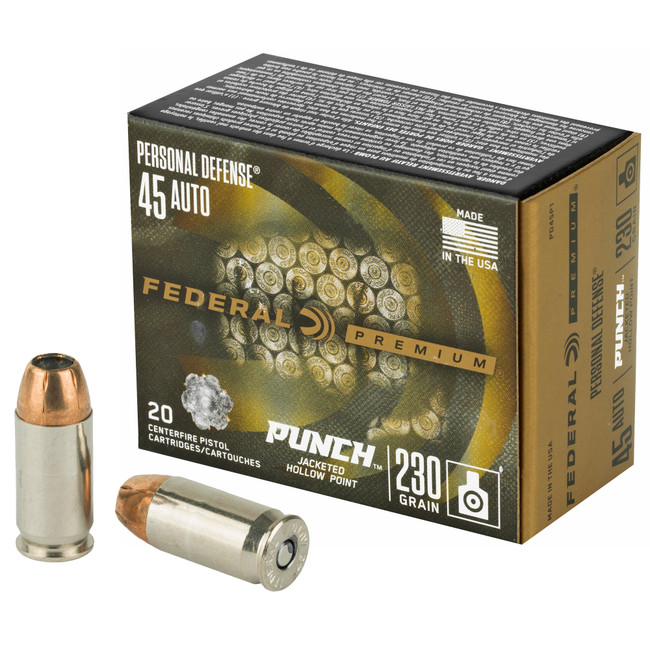 Federal Premium Pistol Ammo 45 ACP 230 gr. JHP 20 rd. - PD45P1 - 604544659030