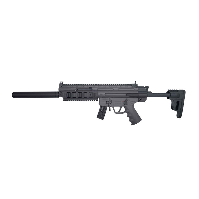 American Tactical Inc. GSG-16 22 Long Rifle, 16.25in. Barrel, 10rd, Adj. Stock & Faux Suppressor - Gray