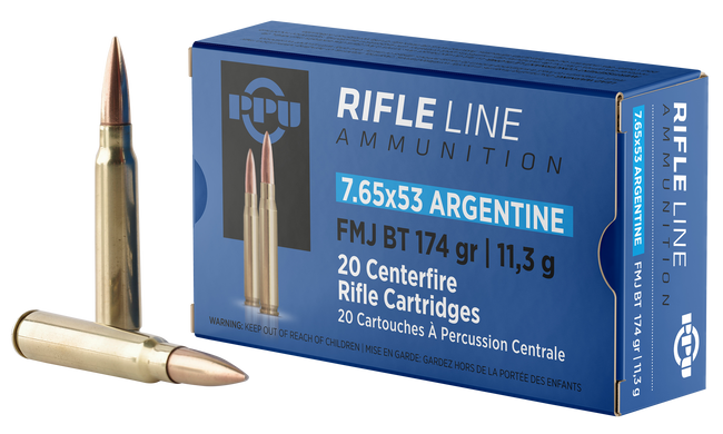 Prvi Partizan PPU PP7AF 7.65x53mm Argentine Full Metal Jacket Boat Tail 174 Grain 20 Rounds
