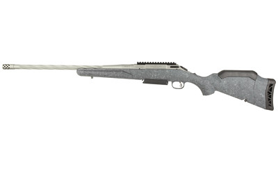 Ruger 46917 American Gen II Full Size 7mm PRC 3+1 20" Cobalt Cerakote Threaded Barrel, Picatinny Rail Steel Receiver, Gray Splatter Adjustable Synthetic Stock - 46917 - 736676469178