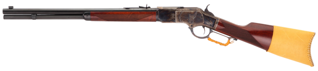 Taylors & Company 550239COM 1873 Comanchero 357 Mag Caliber with 10+1 Capacity, 18" Blued Barrel, Color Case Hardened Metal Finish & Walnut Straight Stock (Full Size)