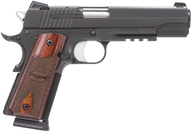 Sig Sauer 1911R45BSSCA 45 ACP 5 Inch 8 Round Stainless Nitron Rosewood Grip CA Compliant