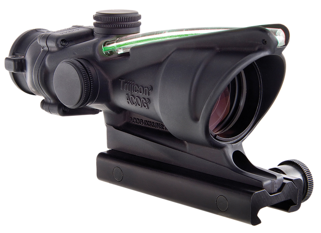 Trijicon 100209 ACOG  Black Hardcoat Anodized 4x32mm Illuminated Green Crosshair .223/5.56 BDC Reticle