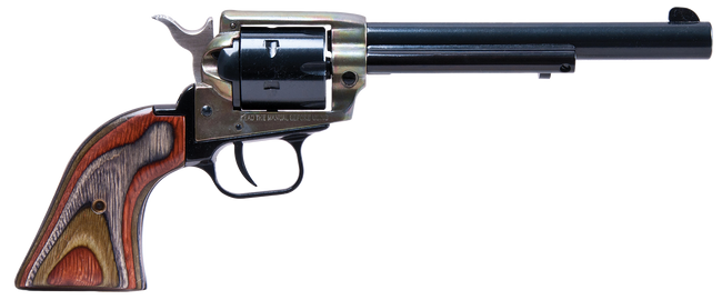 Heritage Rough Rider Revolver - Simulated Case Hardened | .22 LR / .22 WMR | 6.5" Barrel | 6rd | Camo Laminate  Grips