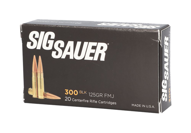 Sig Sauer E300B120 Elite Performance  300 Blackout 125 gr Full Metal Jacket 20 Rounds