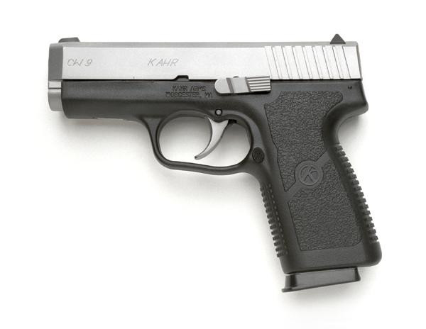Kahr CW9 Pistol 9mm 3.6 in. Two Tone Black and Stainless 7 rd.