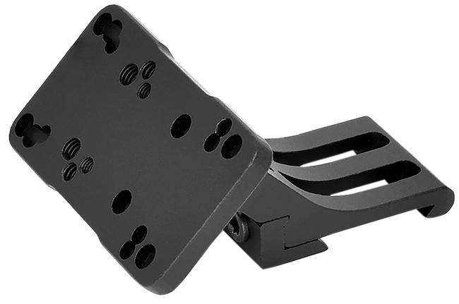 Warne Red Dot Riser 45 Degree Offset Reflex Picatinny Mount Aluminum Right Hand