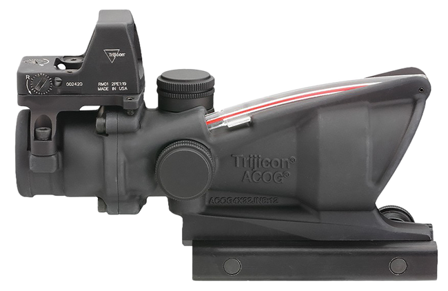 Trijicon ACOG 4x32mm Matte Finish Red Chevron .223 Reticle Colt Thumbscrew Mount Type 2 RMR
