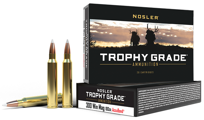 Nosler Trophy Grade Rifle Ammunition 300 Win. Mag. 180 gr. AB SP 20 rd.