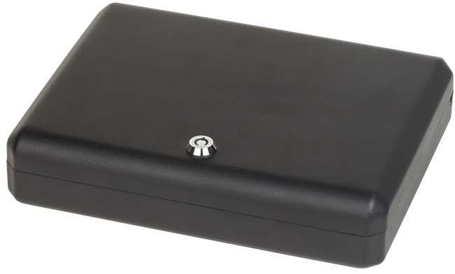 Bulldog BD1128 Pesonal Vault  Large Key Entry Black Steel Holds 1 Handgun 11" H x 8.50" W x 2.25" D