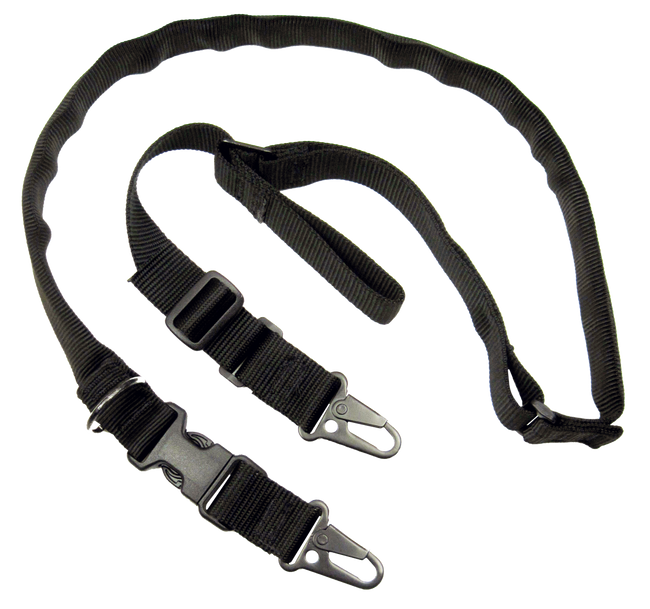 Tacshield T6030BK Warrior 2-in-1 Sling made of Black Webbing with HK Snap Hook & Padded Fast Adjust Design for Rifle/Shotgun