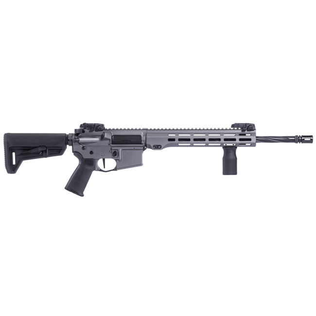 Maxim Defense MXM49734 MD15 L 5.56x45mm NATO 30+1 16" Fluted Barrel, Sniper Gray Rec/M-LOK Handguard, Black Magpul Furniture, SL-K Stock, MBUS Sights, Blackout Defense Flat Trigger - MXM49734 - 680017497347