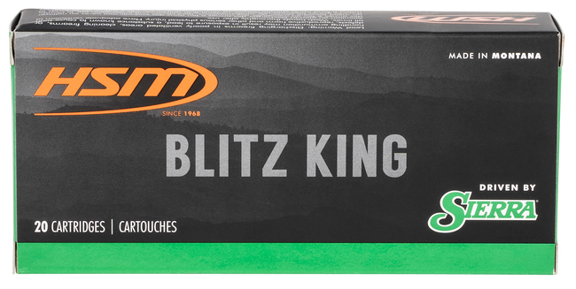 HSM Varmint Rifle Ammunition 22-250 Rem. BlitzKing 55 gr. 20 rd.