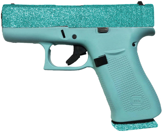 Glock G43X 9mm Luger 3.4in Barrel 10rd Blue GlitterGunz Finish
