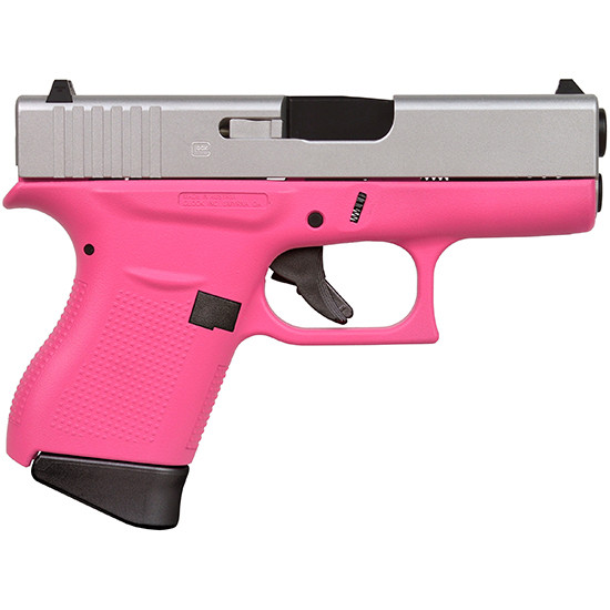 Glock G43 9mm Luger 3.41in 6rd Pink Frame Silver Slide