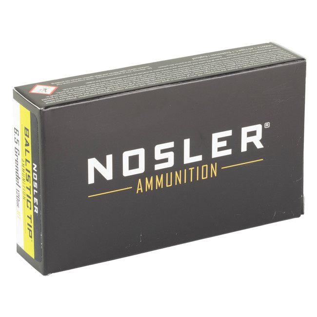 Nosler Ballistic Tip Rifle Ammunition 6.5 Grendel 125 gr. BT SP 20 rd. - 61023 - 054041610230