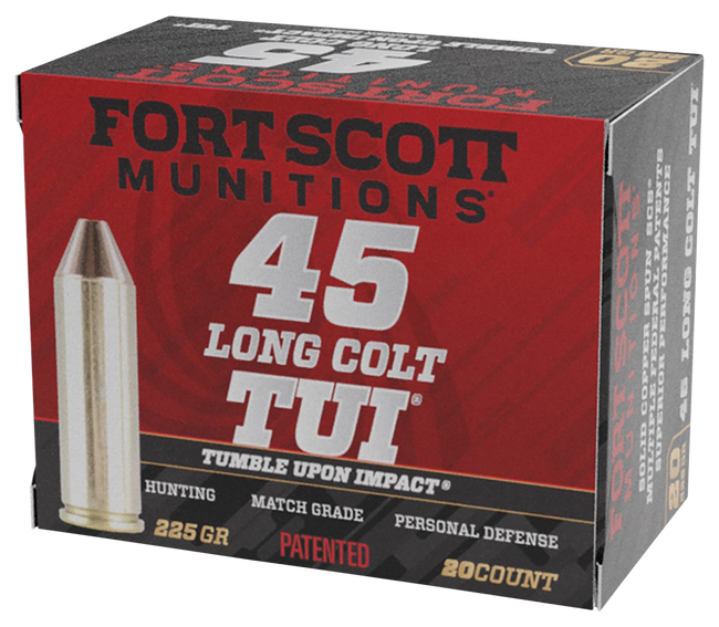 Fort Scott Munitions Pistol Ammo 45 Long Colt 225 gr. TUI 20 rd.
