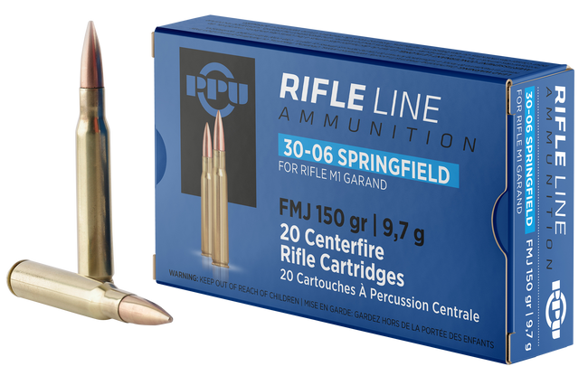 PPU PP3006G Standard Rifle  30-06Springfield 150gr Full Metal Jacket 20 Rounds