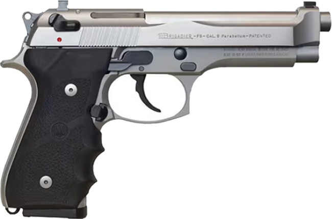 Beretta 92FS Brigadier 9mm 4.7 inch 15+1 Inox Finish - J92F560M - 082442815527