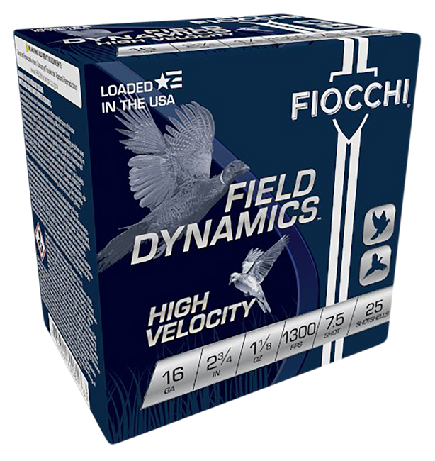 Fiocchi High Velocity Hunting Loads 16 ga. 2.75 in. 1 1/8 oz. 7.5 Shot 25 rd.