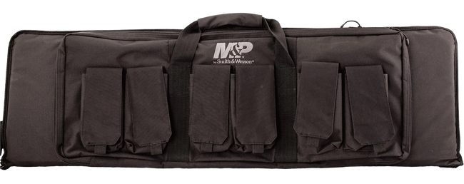 M&P Accessories 110025 Pro Tac Gun Case 42" Black Nylon w/ Full Length External Pocket & 6 Magazine Pouches