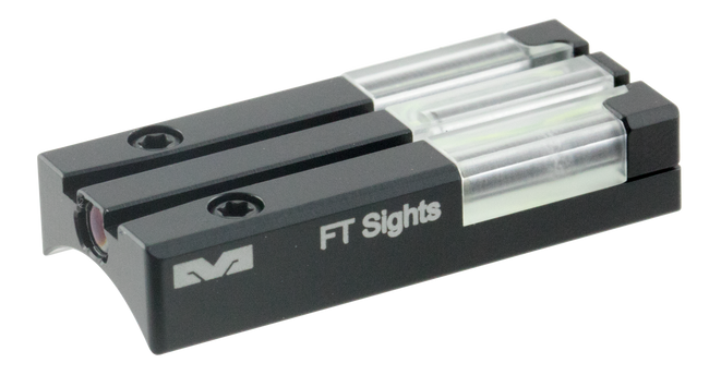 Meprolight USA 631303108 FT Bullseye Rear Sight  Green Tritium/Fiber Optic Remington R1