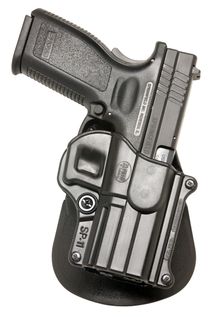 Fobus SP11RP Passive Retention Standard OWB Black Plastic Paddle Fits Springfield XD, HS 2000 9/40/357 Right Hand