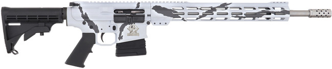 Great Lake Firearms GLFA AR10 Rifle 308 Win 18 Inch 10 Rounds Pursuit Snow Camo