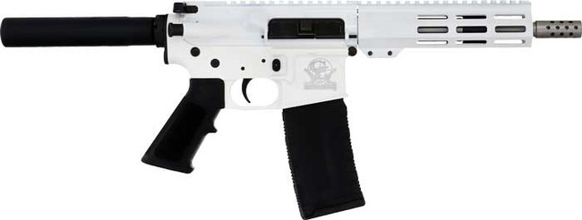Great Lake Firearms GLFA AR15 Pistol 223 Wylde 7.5 Inch 30 Rounds White Finish