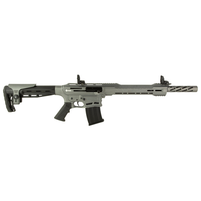 Citadel Boss-25 12GA, 18.75in. Barrel, 5rd, Adj. Comb. Black grip and stock. - Grey (CBOSS2512TG) - CBOSS2512TG - 682146831993