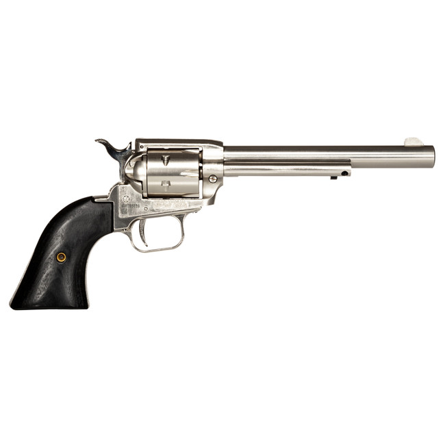 Heritage Rough Rider Revolver 22 LR. 6.5 in. Nickel Star Grip 6 Shot - RR22NI6BW - 727962708606