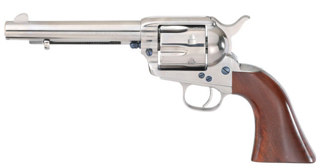Taylors and Company Gunfighter 357 Magnum 5.5 Inch 6 Nickel Finish Walnut Grip