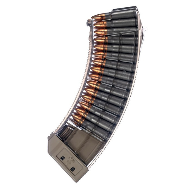 US Palm MA1119A 30rd 7.62x39mm Magazine Clear Body Flat Dark Earth Fits AK-47