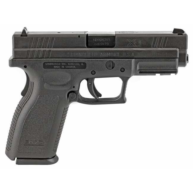 Springfield Armory XD9101 XD Service *CA Compliant 9mm Luger 10+1 4" Black Melonite Steel Barrel & Serrated Slide, Black Polymer Frame w/Picatinny Rail, Black Polymer Grip - XD9101 - 706397161019