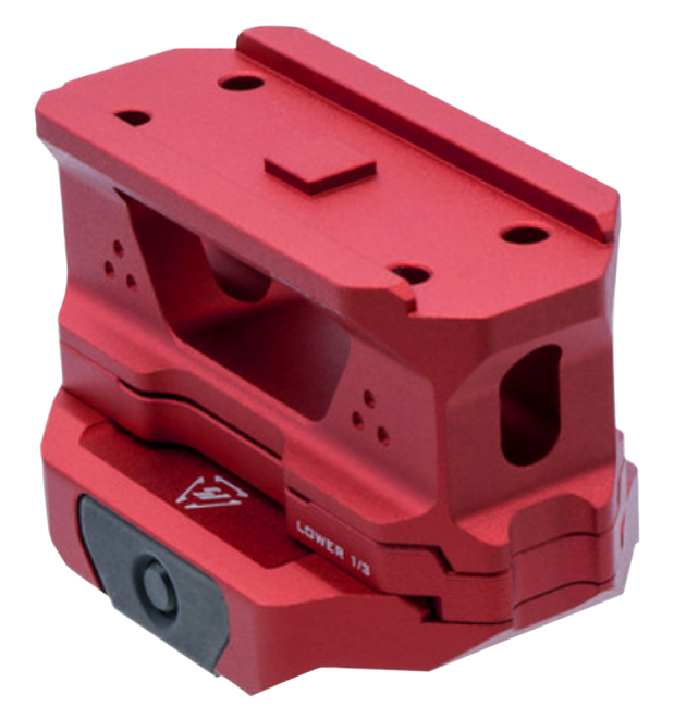 Strike Industries T1 Riser Mount Red Anodized 6061 T6 Aluminum Picatinny Rail 0.93in Lower 1 Third Co Witness